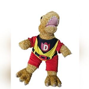 Build-A-Bear Superhero Dinosaur T-Rex Plush | Brown Dino w/ Hero‎ Outfit | 16"